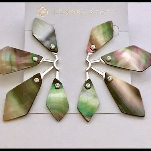 SOLD Kendra Scott Malika Silver MOP Earrings